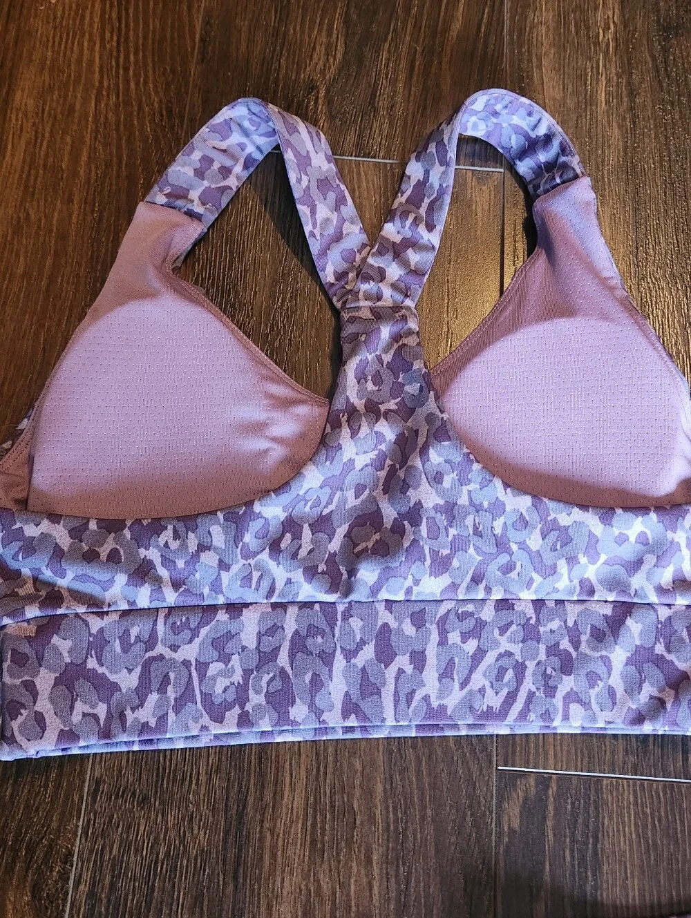 Women's Kyodan Mauve Animal-Print High-Waist Leggings & Sports Bra Set